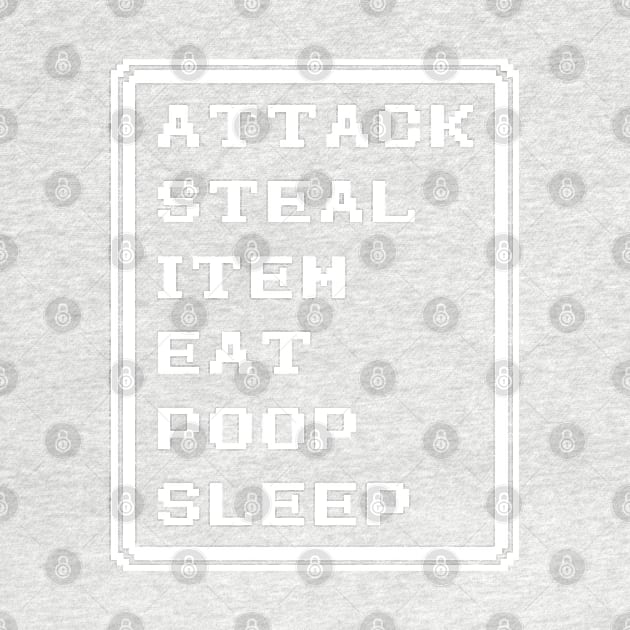 Final Fantasy Battle Menu Eat Poop Sleep Thief Version by inotyler